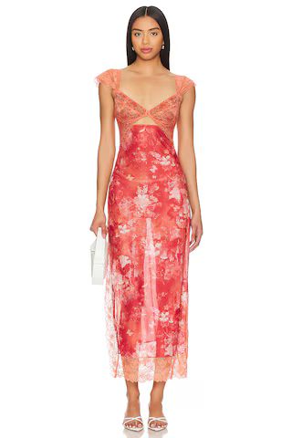 X Intimately FP Suddenly Fine Maxi Slip in Apricot Combo | Revolve Clothing (Global)