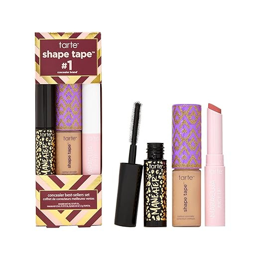 tarte shape tape best-sellers set – Shape Tape Concealer, Hydrating Lip Gloss Balm & Mascara fo... | Amazon (US)