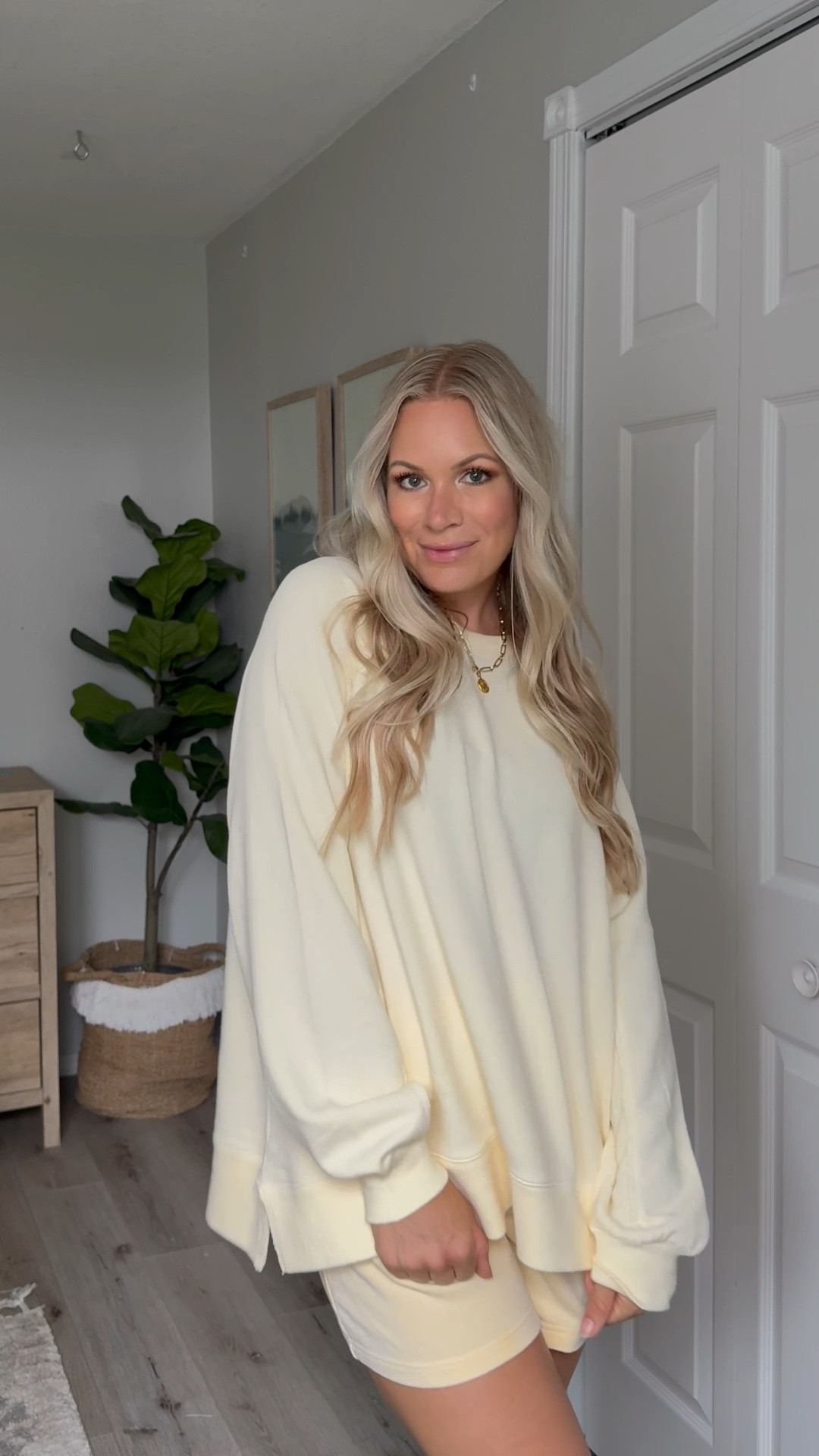 Price drop on these butter yellow pieces! 💛 wearing small in the sweatshirt and xsmall in the shorts! Size down 

#LTKFindsUnder50 #LTKSaleAlert #LTKStyleTip