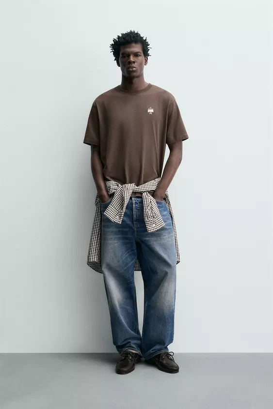 EMBROIDERED SANDWICH T-SHIRT | Zara UK