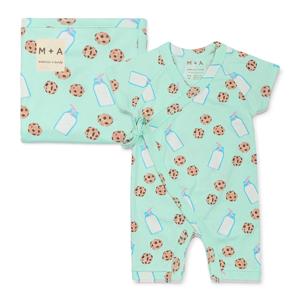 M+A by Monica + Andy Short Romper + Newborn Blanket, Sizes Premie- 9 Months | Walmart (US)