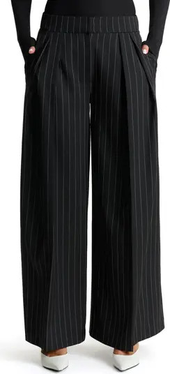 Naked Wardrobe Pinstripe Wide Leg Pants | Nordstrom | Nordstrom