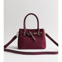 Burgundy Faux Suede Mini Crossbody Bag New Look | New Look (UK)