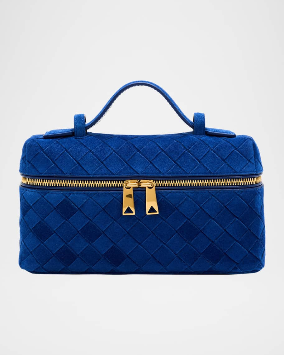 Bottega Veneta Bang Bang Vanity Intrecciato Suede Top-Handle Bag | Neiman Marcus