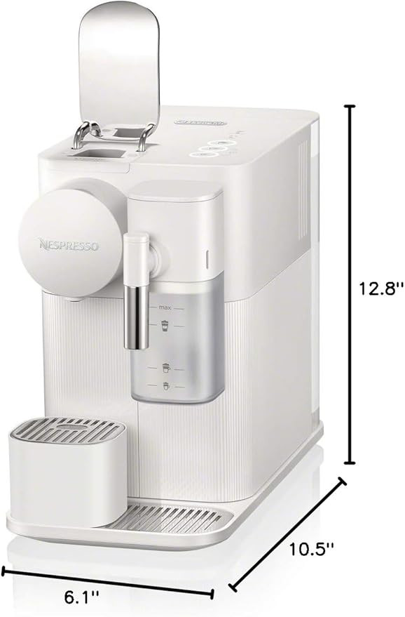 Nespresso Lattissima One Original Espresso Machine with Milk Frother by De'Longhi, Silky White | Amazon (US)