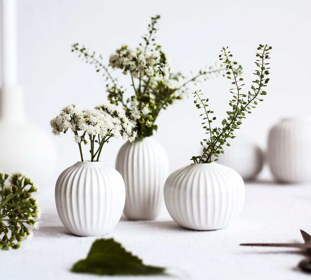 Kähler Hammershøi Miniature Vases - Set of 3 | Pottery Barn (US)
