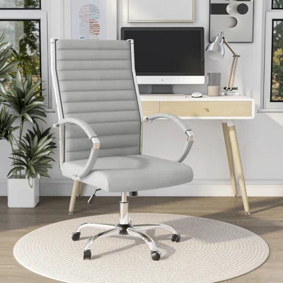 Canelle Ribbed Faux Leather Conference Chair | Wayfair North America