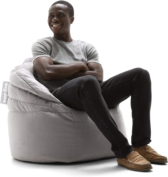 Big Joe Stack Chair, Stone Plush Bean Bag | Amazon (US)