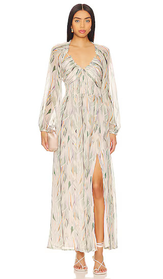 Jessamy Dress in Taupe Jade Multi | Long Sleeve Spring Dress With Sleeves Long Sleeve Maxi Dress | Revolve Clothing (Global)