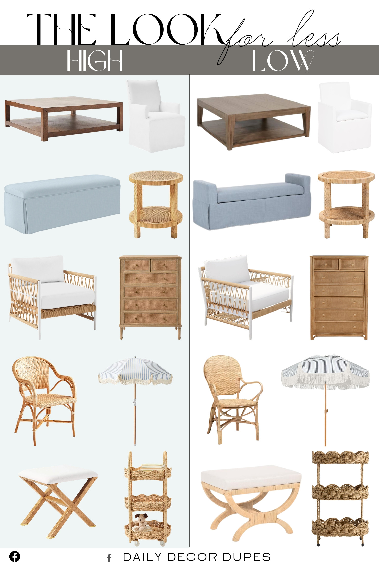 10 High/Low Serena & Lily Dupes. Designer Furniture Dupes. Coastal Designer Dupes. Budget-Friendly Designer Finds. Save vs. Splurge: Serena & Lily Edition. Designer-Inspired Home Finds. 

Home more affordable option find copy cat similar look for less budget friendly affordable cheap cheaper beautiful pretty. Clearance sale coupon code discount code promo code luxury lookalike look a like Inspo inspiration inspired by idea ideas Love like these? I share multiple every day in my FB group.
#serenaandlily #highlow #designerdupes #lookforless #homedecordupes #furnituredupes #coastalliving #designerinspired #homeinspo 

 #LTKHome