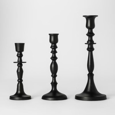 Candle Holder Set of 3 Black - Threshold™ | Target