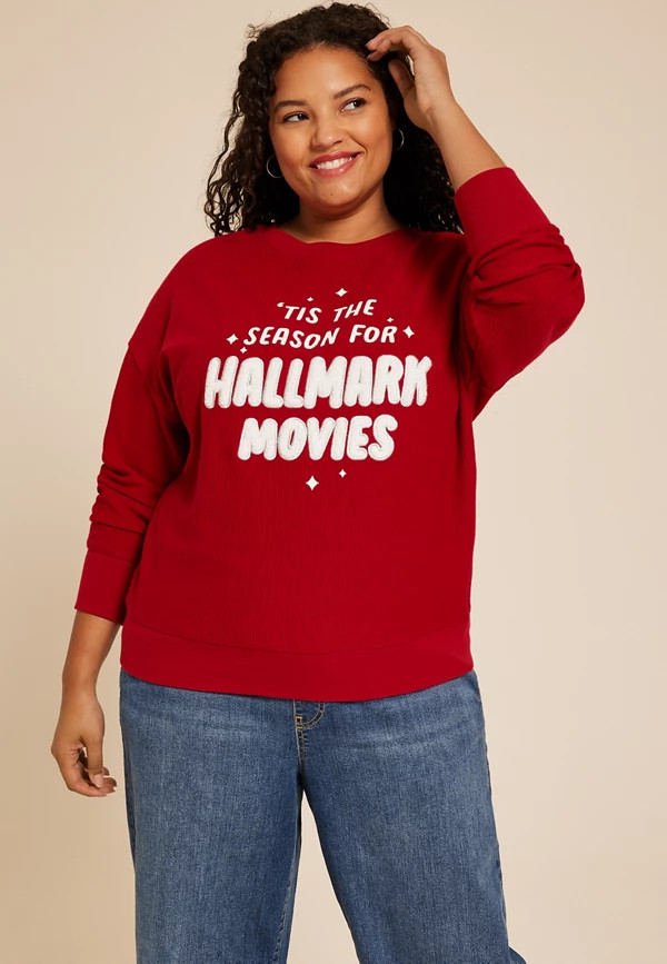 Plus Size Hallmark Movies Relaxed Fit Sweatshirt | Maurices