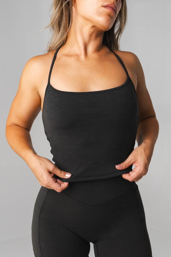 Vitality Daydream Stitch Racer Tank - Midnight Marl | Vitality