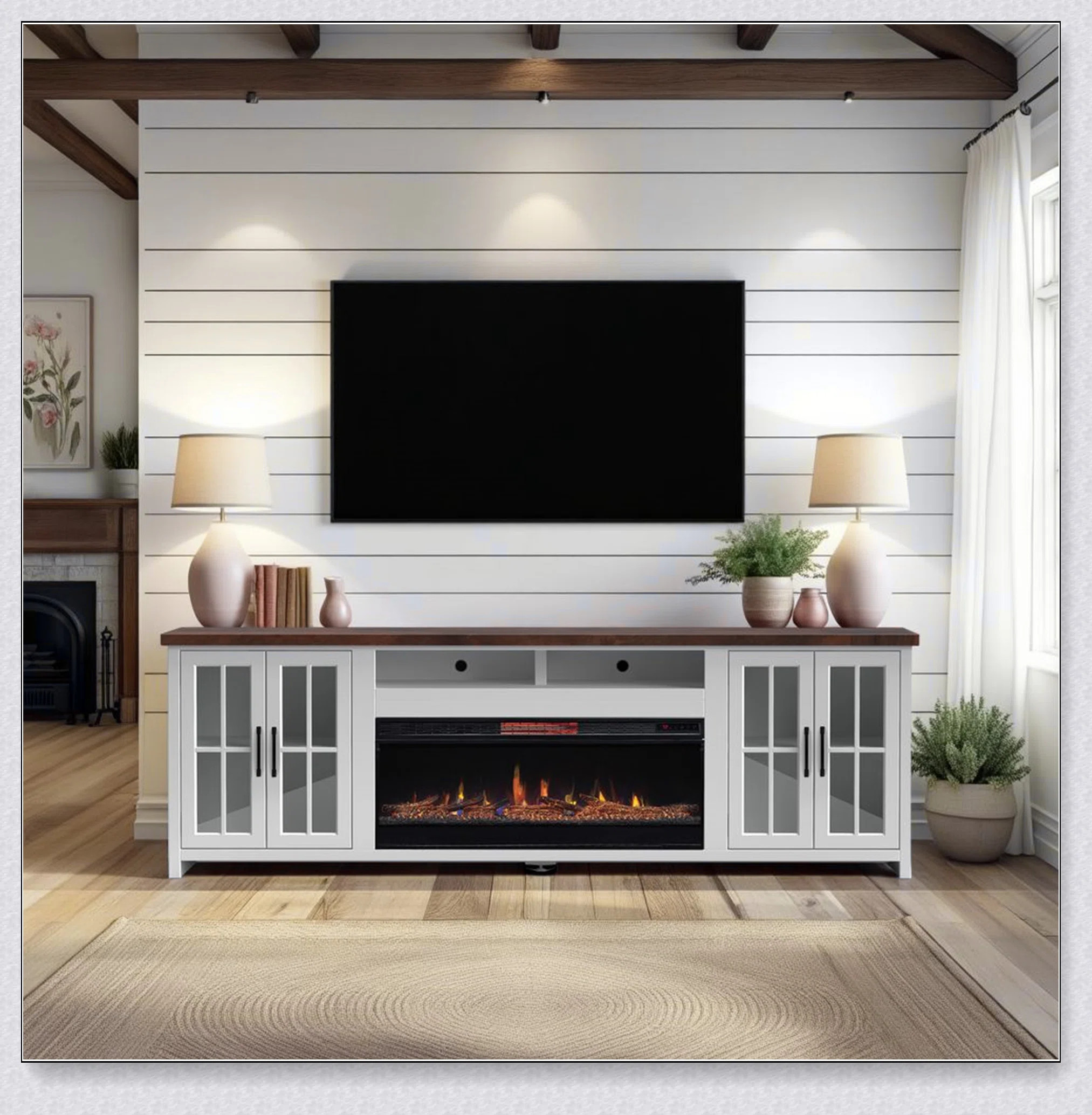 Red Barrel Studio® 97 inch Fireplace TV Stand Console for TVs up to 100 inches, Minimal Assembly | Wayfair | Wayfair North America
