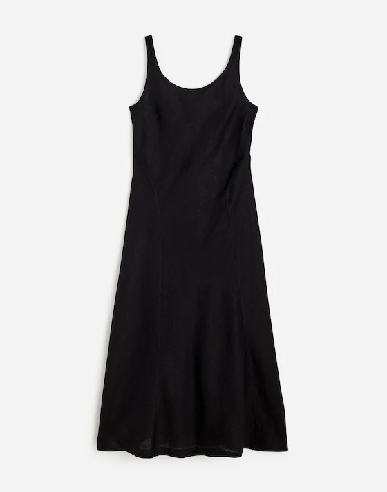 Scoopneck Sleeveless Midi Dress in 100% Linen | Madewell