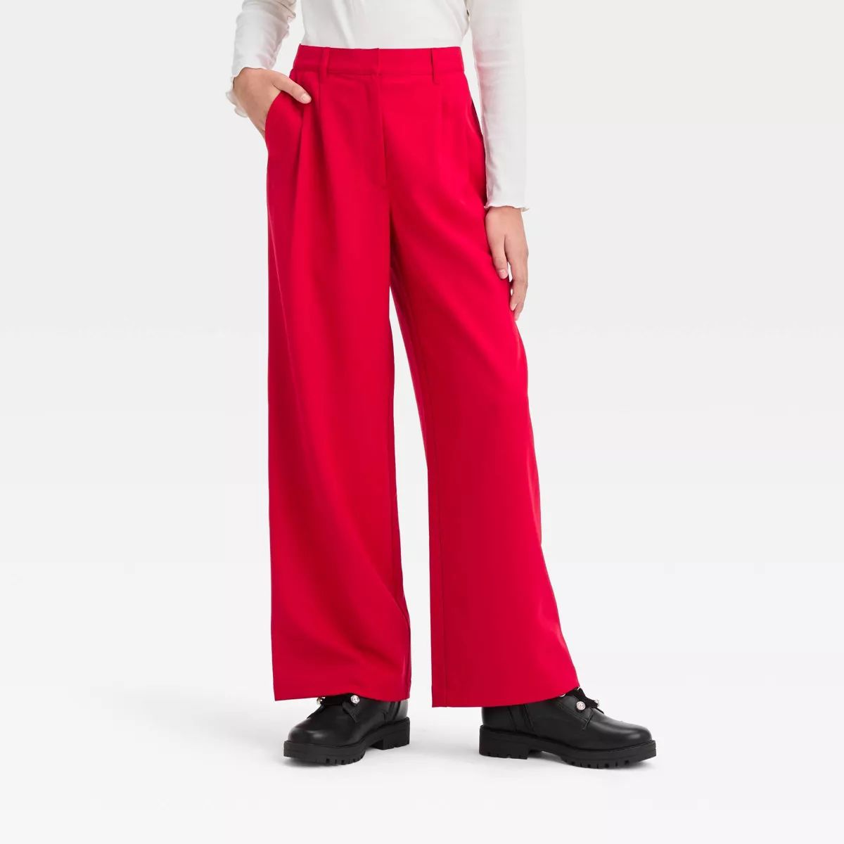 Girls' Pleated Wide Leg Dressy Trousers - art class™ | Target