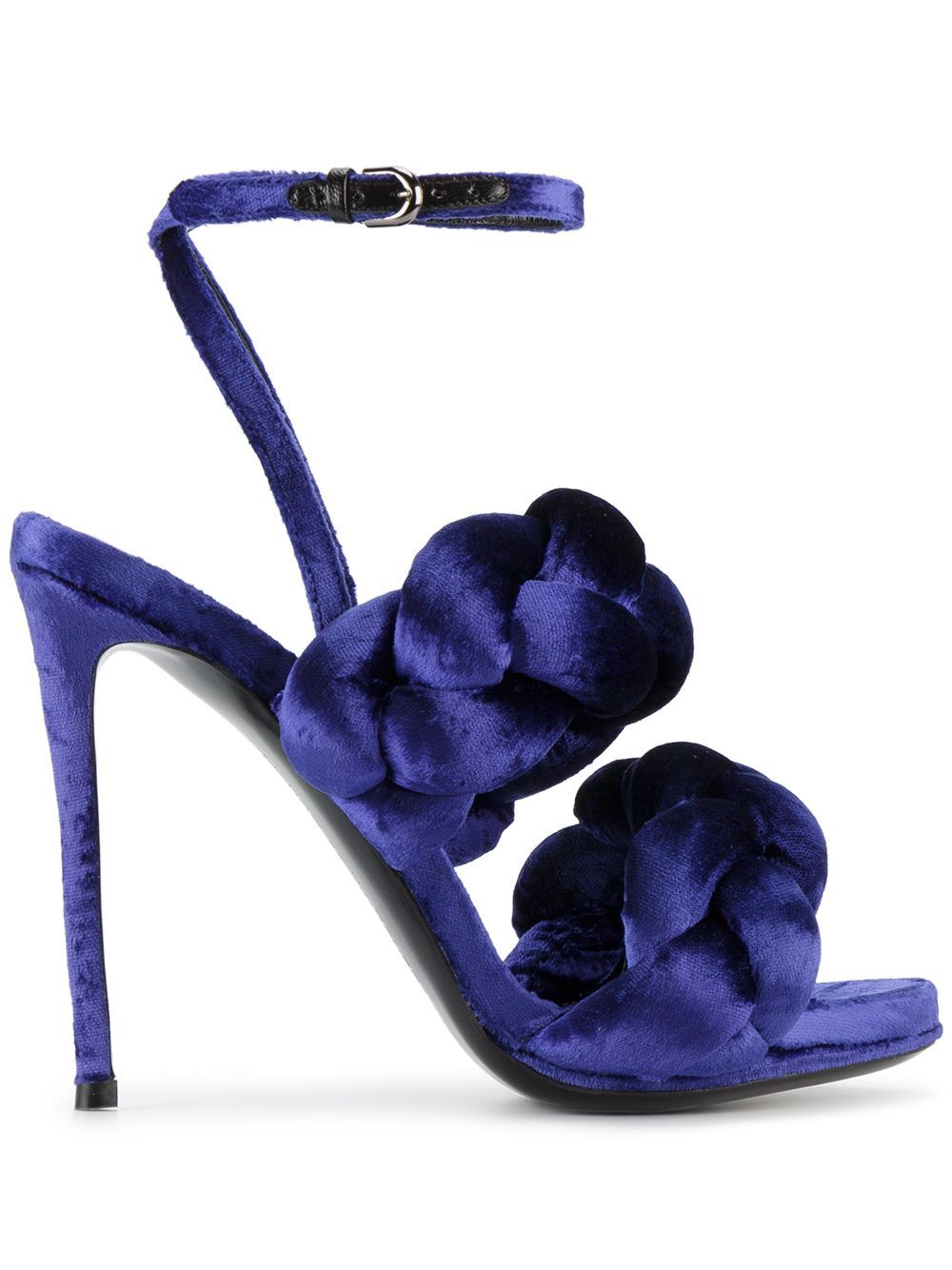 Marco De Vincenzo Blue Velvet braided strap 120 sandals | FarFetch US