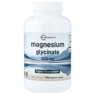Micro Ingredients Magnesium Glycinate, 240 Vegetarian Capsules (175 mg per Capsule) | Target