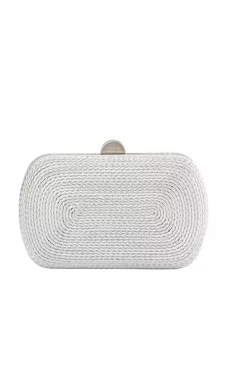 Martina Coiled Rope Clutch in Silver | Revolve Clothing (Global)