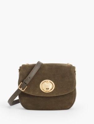 Suede Turnlock Shoulder Bag - Apple Turnlock | Talbots