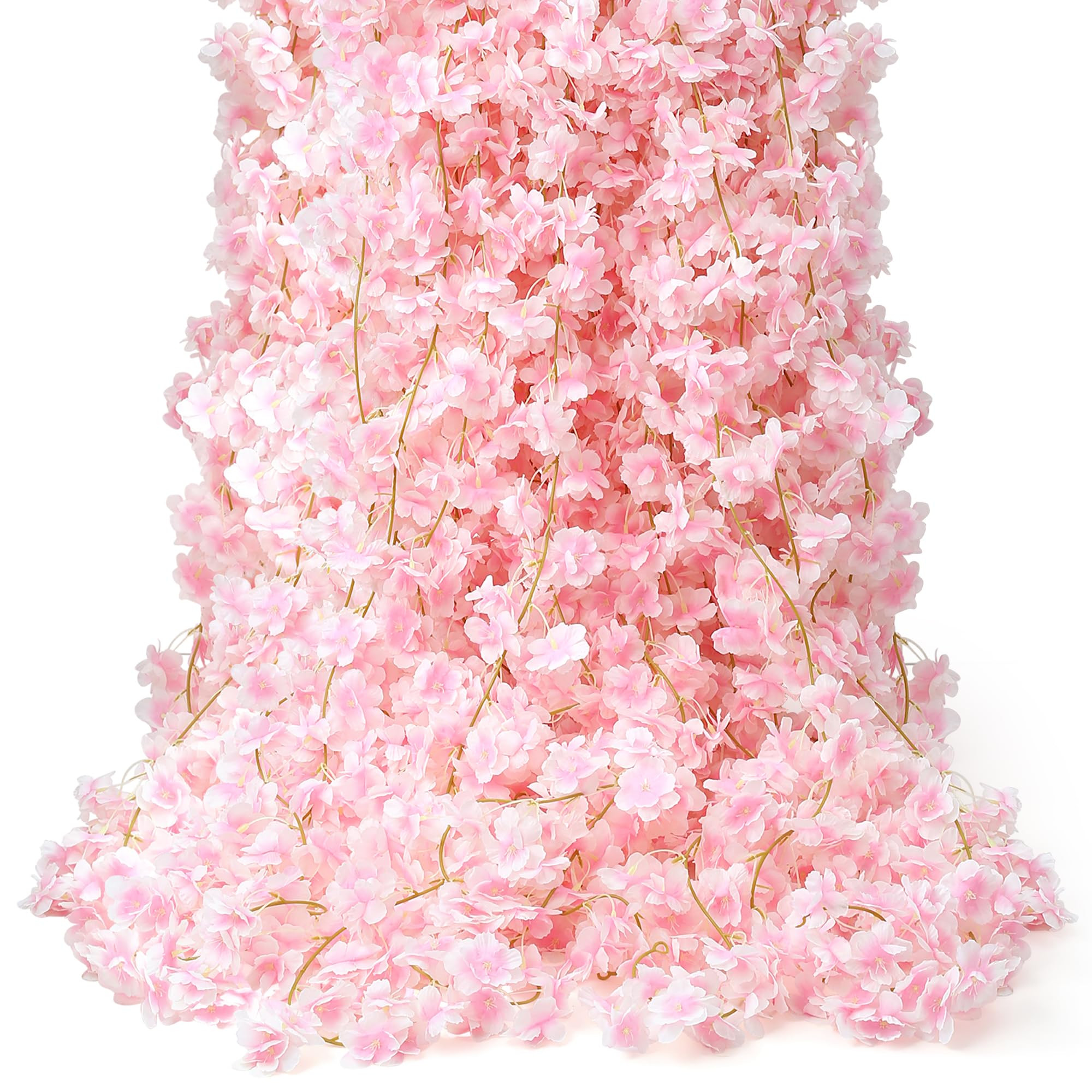 6PC 35.4FT Cherry Blossom Flowers Garland for Spring Decoration Artificial Pink Flower Garland Si... | Amazon (US)