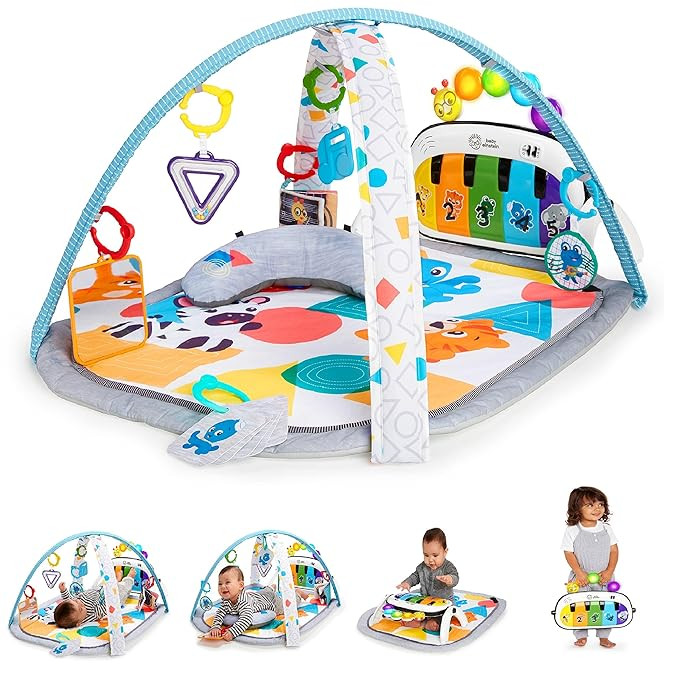 Baby Einstein 4-in-1 Kickin' Tunes Music and Language Play Gym and Piano Tummy Time Activity Mat | Amazon (US)