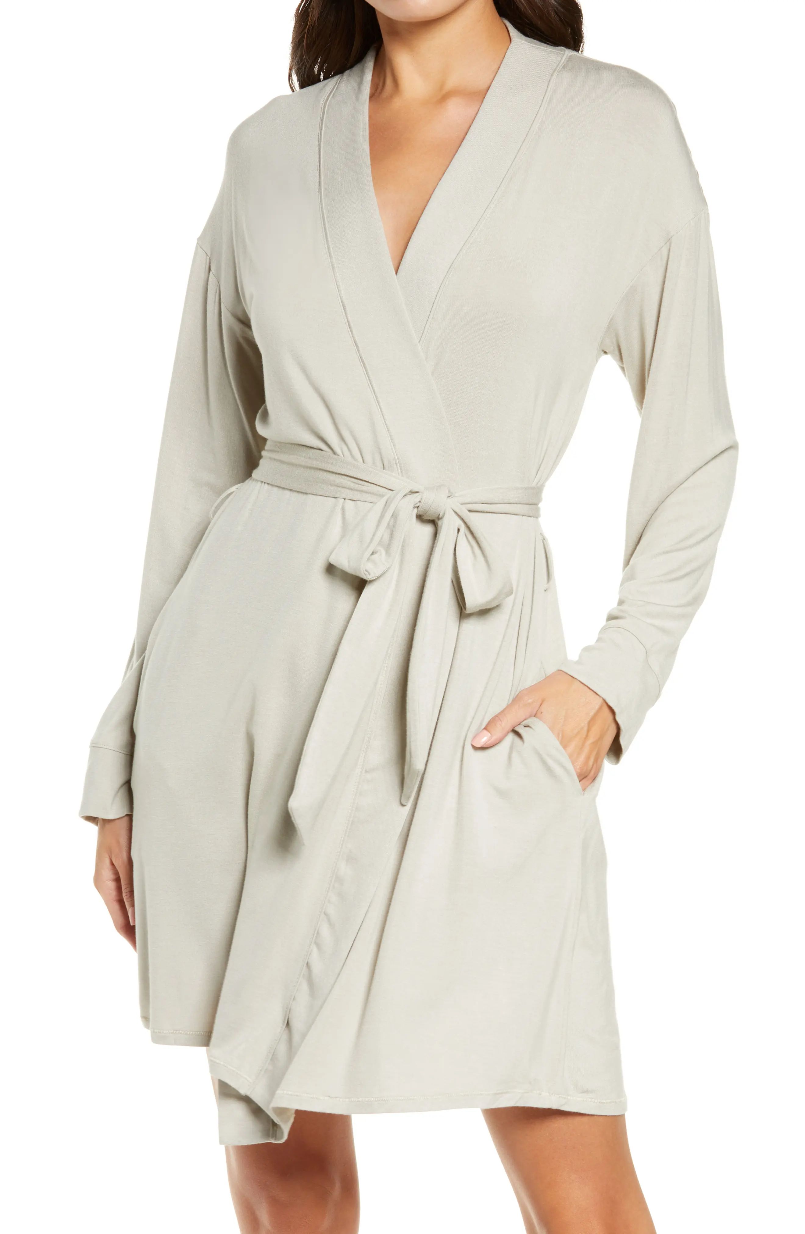 SKIMS Sleep Knit Robe, Size Xx-Small in Talc at Nordstrom | Nordstrom