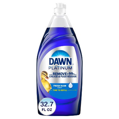Dawn Scent Platinum Dishwashing Liquid Dish Soap - Refreshing Rain - 32.7 fl oz | Target