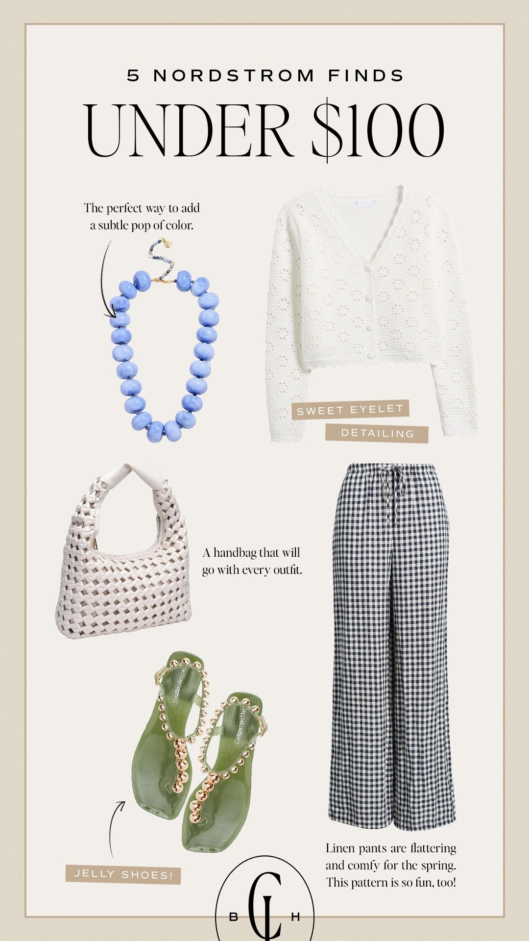 5 fun pieces from Nordstrom that are under $100 and perfect for the spring.

All accessories come in multiple colors!

#LTKSeasonal #LTKootd