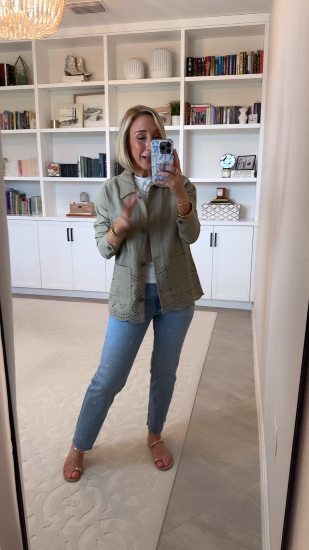 Spring Haul - not-so-rapid unboxing… part 1 (and it’s ALL ON SALE!) * Daisy Embroidered High Rise Relaxed Straight Jean - Size 0. 30% off. Eyelet Scallop Hem Twill Jacket - size XS. 50% off.

#LTKSeasonal#LTKOver40#LTKSaleAlert 

 