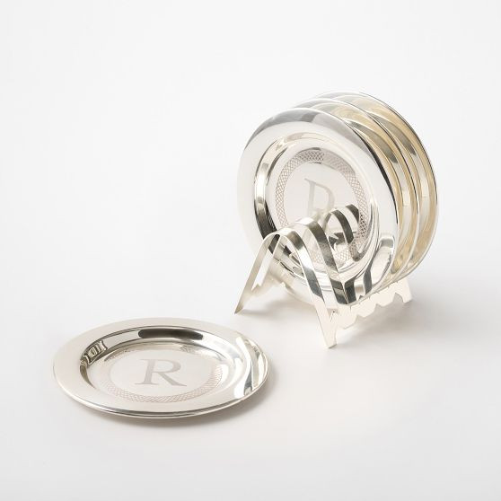 Celebration Silver Etched Coasters, Set of 4 | Mark and Graham