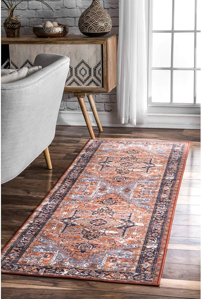 nuLOOM Florence Vintage Persian Runner Rug, 2' 6" x 6', Rust | Amazon (US)