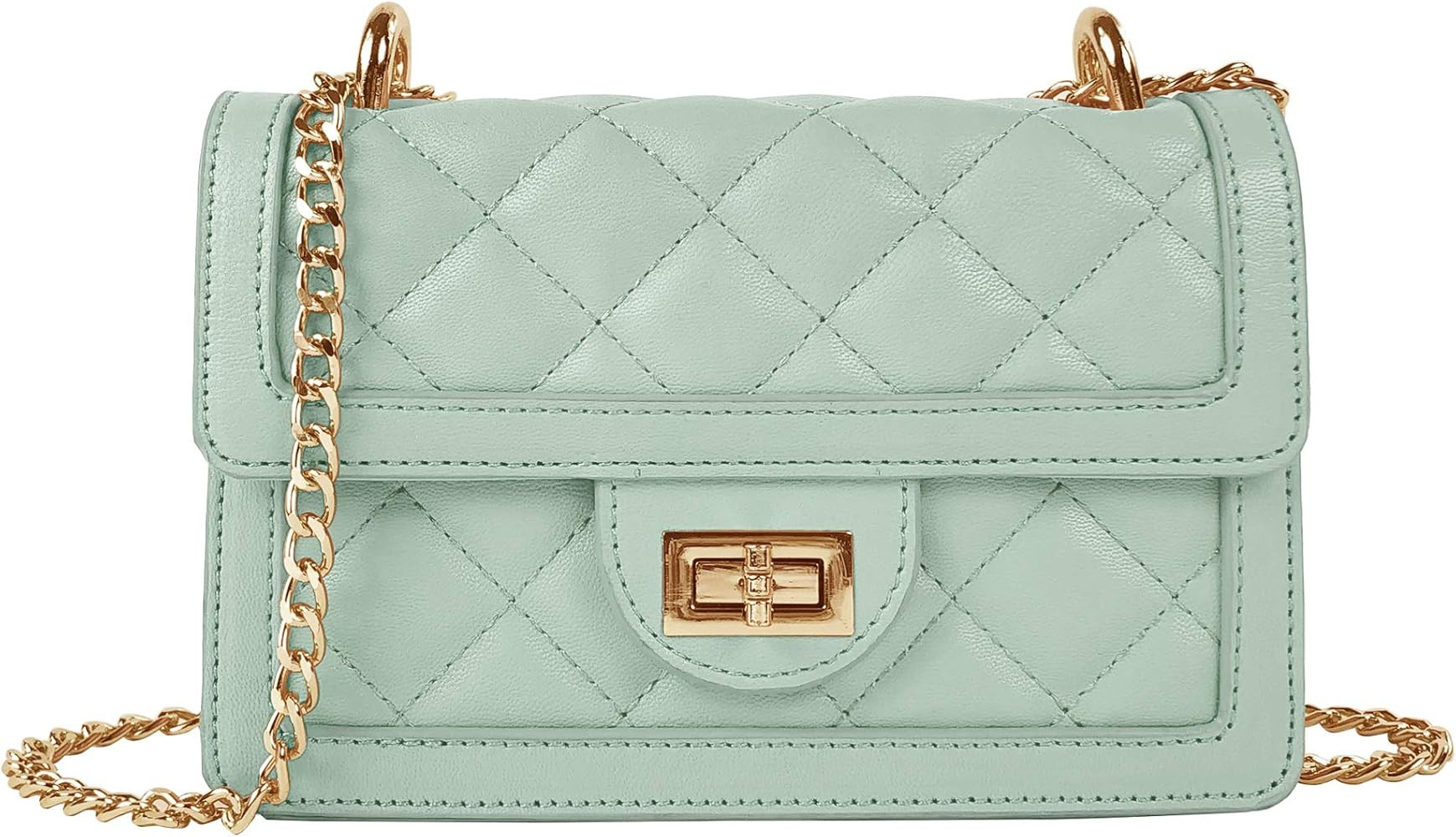 SG SUGU Small Quilted Crossbody Bag, Trendy Designer Mini Shoulder Bag, Phone Wallet Purse for Women | Amazon (US)