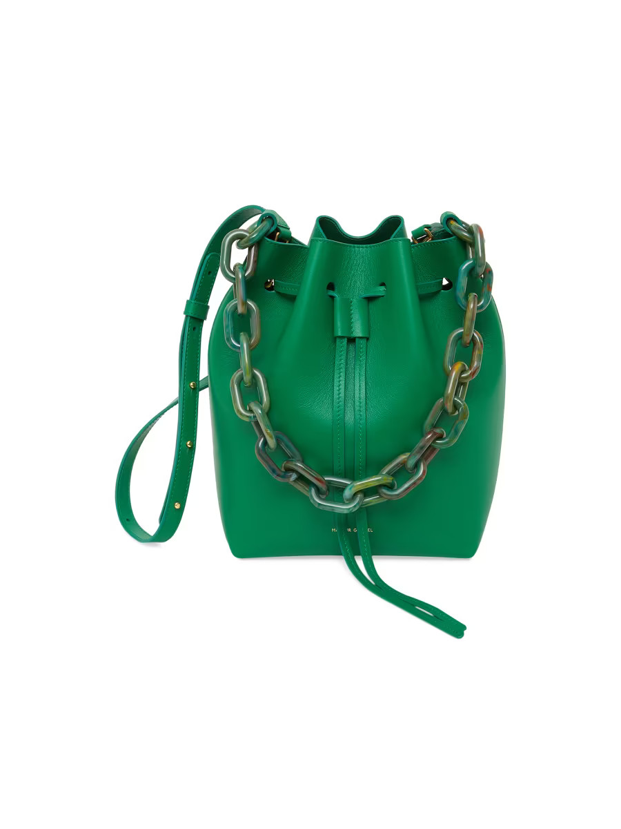 Mansur Gavriel Twist Leather Bucket Bag | Saks Fifth Avenue