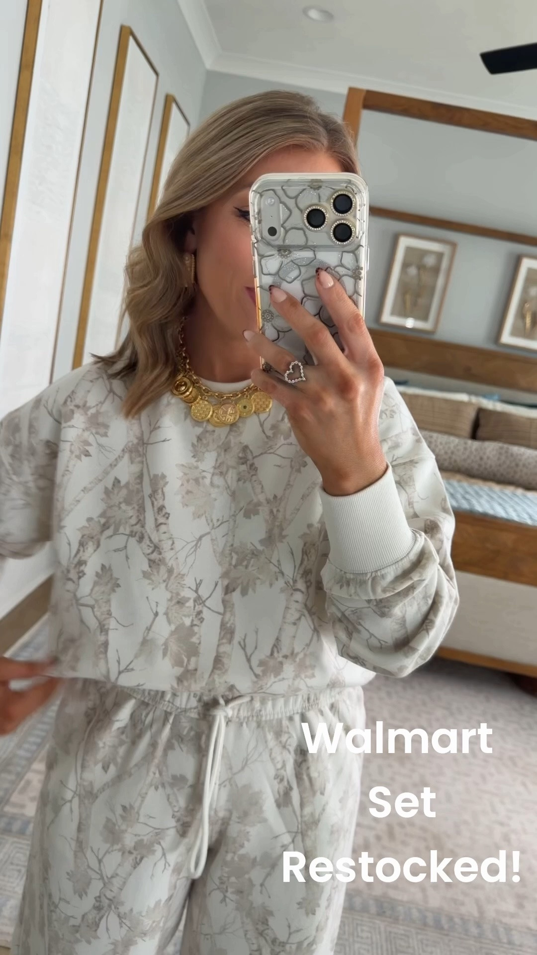 Another Walmart matching set I cannot get over! 😍 This neutral printed sweatshirt + wide leg pants set looks so elevated while still being incredibly comfy. I love the soft ivory and taupe print, relaxed fit + coordinating pieces! Wear it together for an effortless matching set moment or mix each piece into your everyday wardrobe. 🤍

#WalmartFashion #WalmartFinds #WalmartNewArrivals #WalmartStyle #WalmartMatchingSet #MatchingSet #ComfyStyle #AffordableFashion #CasualOutfit #WalmartOutfit

#LTKootd #LTKPetite