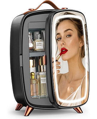 6L Mini Fridge with LED Mirror for Cosmetics | Macy's