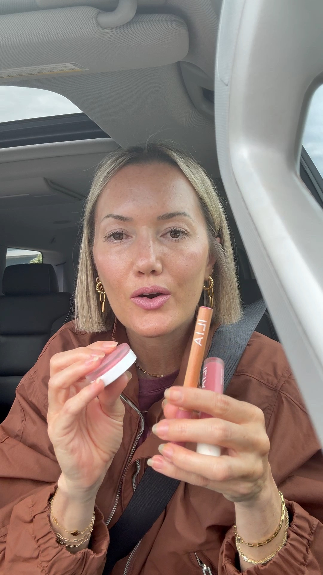 •The pod i get in the color Demure @RMS Beauty (use JCole20) for 20% on RMS
•Lip liner in pink door 
•And gloss is crystalline 

My favorite lip color combo!

#LTKOver40 #LTKgrwm #LTKBeauty