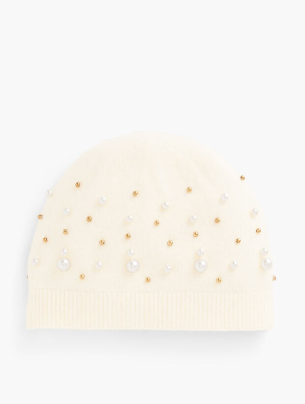 Pearl Embellished Beanie | Talbots