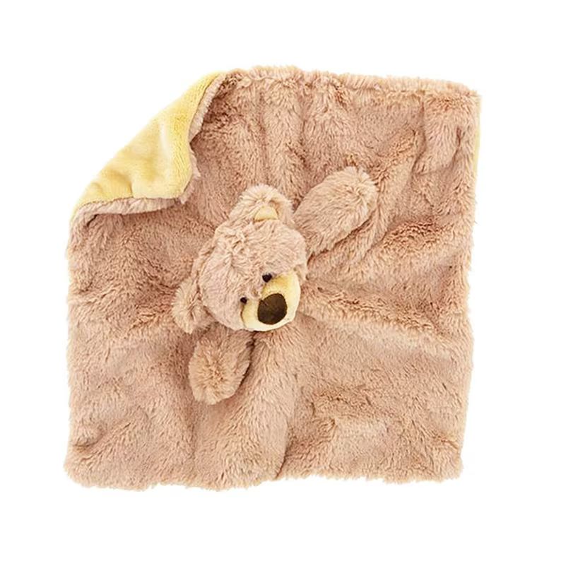 Custom Personalized Teddy Bear Lovie Lovey Security Blanket with Rattle | Etsy (US)