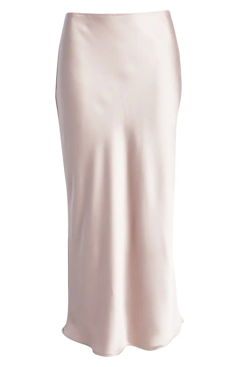 TOPSHOP Bias Cut Satin Midi Skirt | Nordstrom | Nordstrom