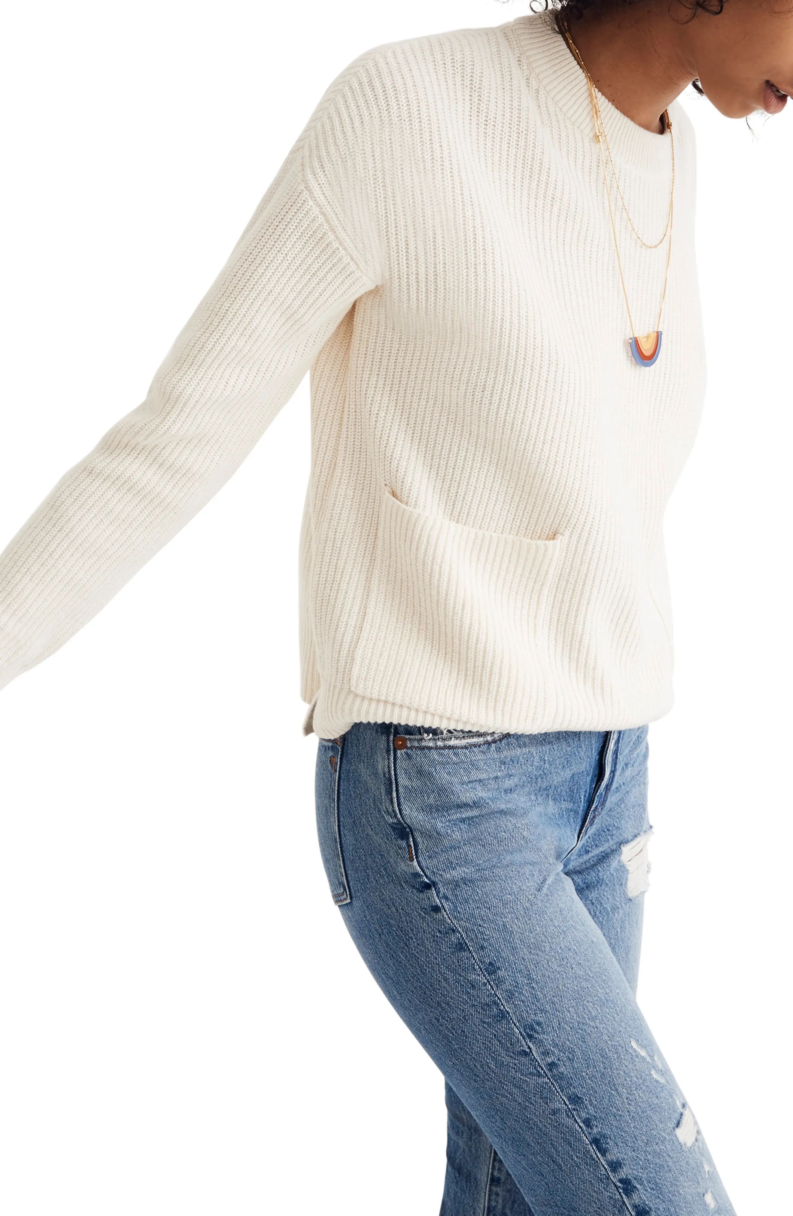 Madewell Patch Pocket Pullover Sweater (Regular & Plus Size) | Nordstrom