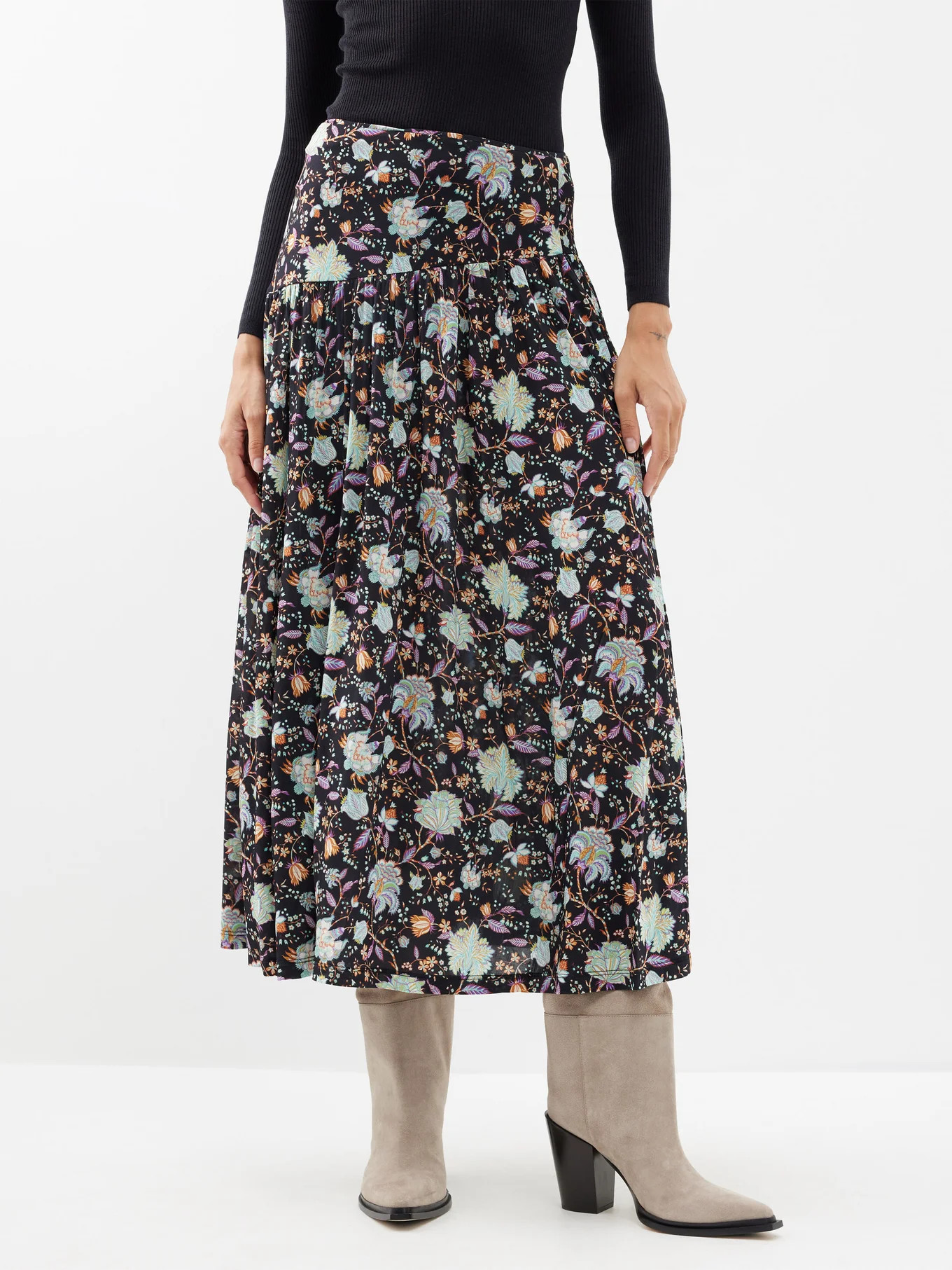 Kiera floral-print jersey skirt | Matches (US)