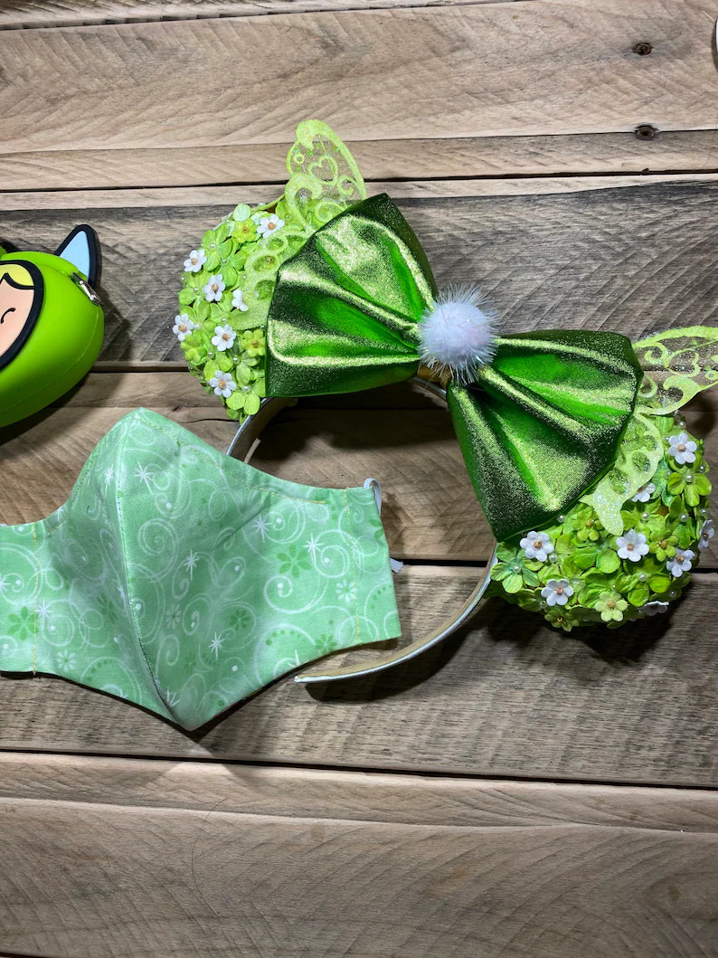Tinkerbell Mickey Ears Neverland Mickey Ears Floral Minnie - Etsy | Etsy (US)