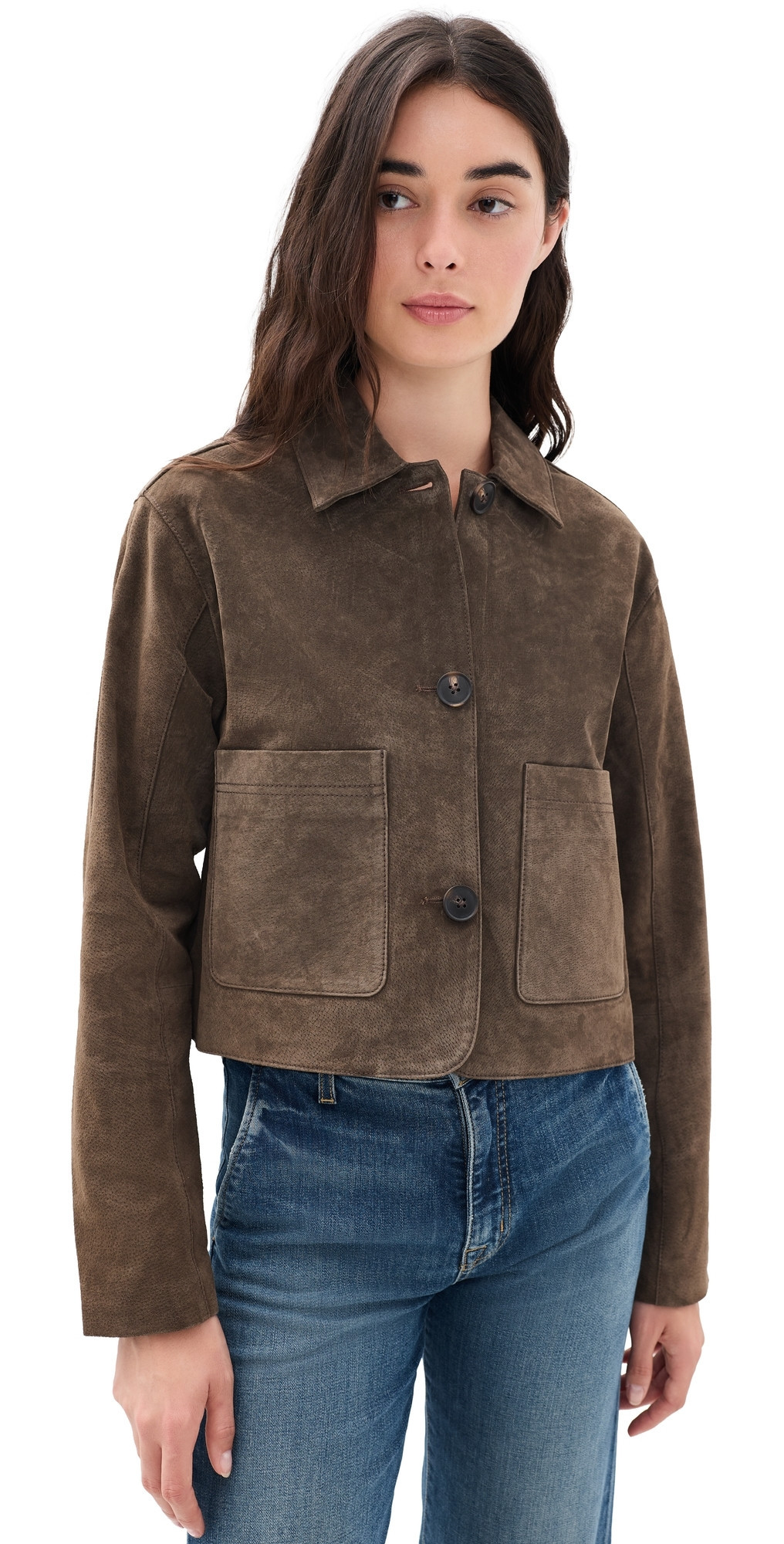 BLANKNYC Black Coffee Suede Jacket Brown M | Shopbop