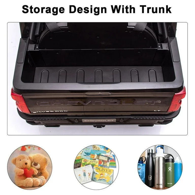 Funtok Licensed Chevrolet Silverado 12V Kids Electric Powered Ride on Toy Car with Remote Control... | Walmart (US)