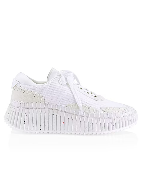 Chloé Nama Mixed Media Platform Sneakers | Saks Fifth Avenue