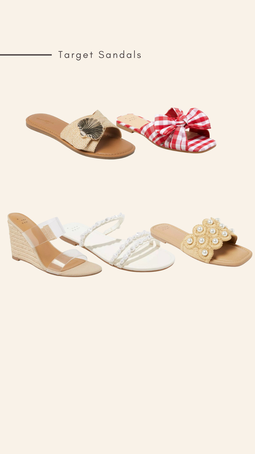 New Target Arrivals - Women's Sandals

Flat Sandals, Red Gingham Sandals, Wedge Sandals, Beach Sandals, Vacation Sandals 

 #LTKFindsUnder50 #LTKShoeCrush
