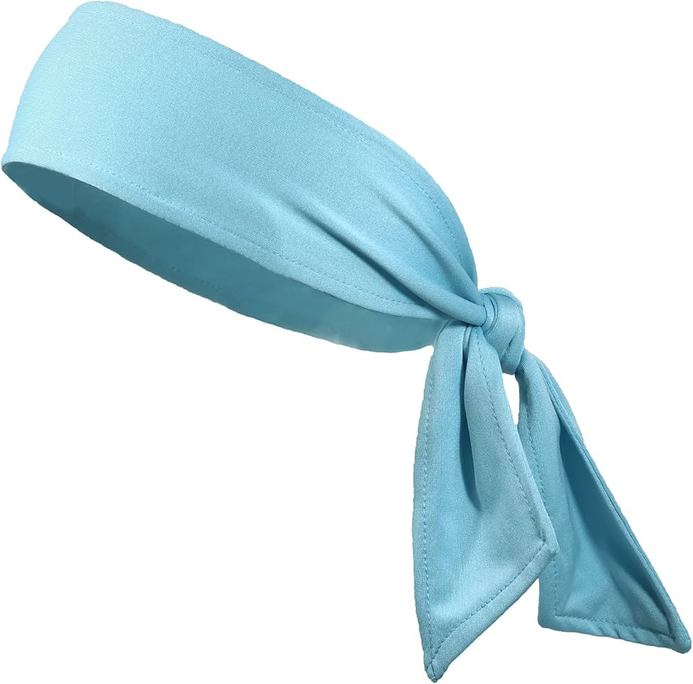 Headbands Tie on Headband for Women Men Running Athletic Hair Head Band Elastic Sports Sweat Bask... | Amazon (US)