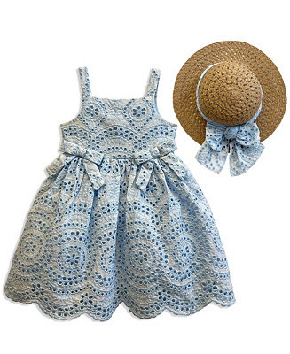 Baby Girls' Eyelet Square Neck Sundress | Macy's