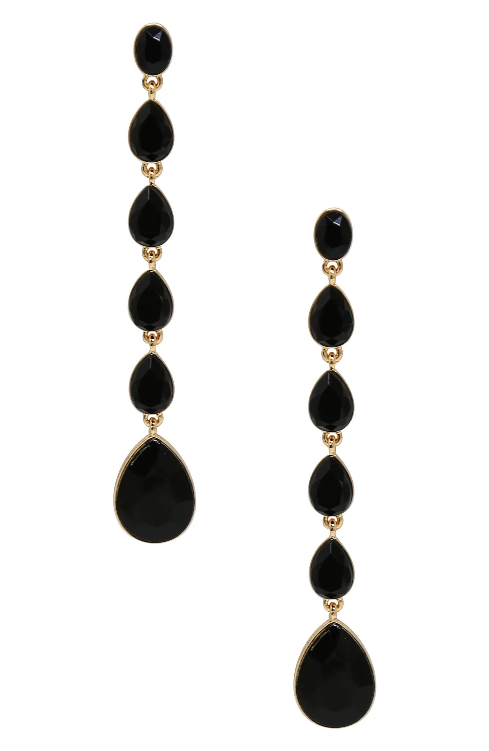 Teardrop Crystal Linear Earrings | Nordstrom